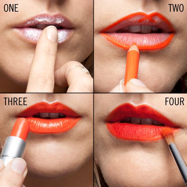 4 steps to a bright neon lips