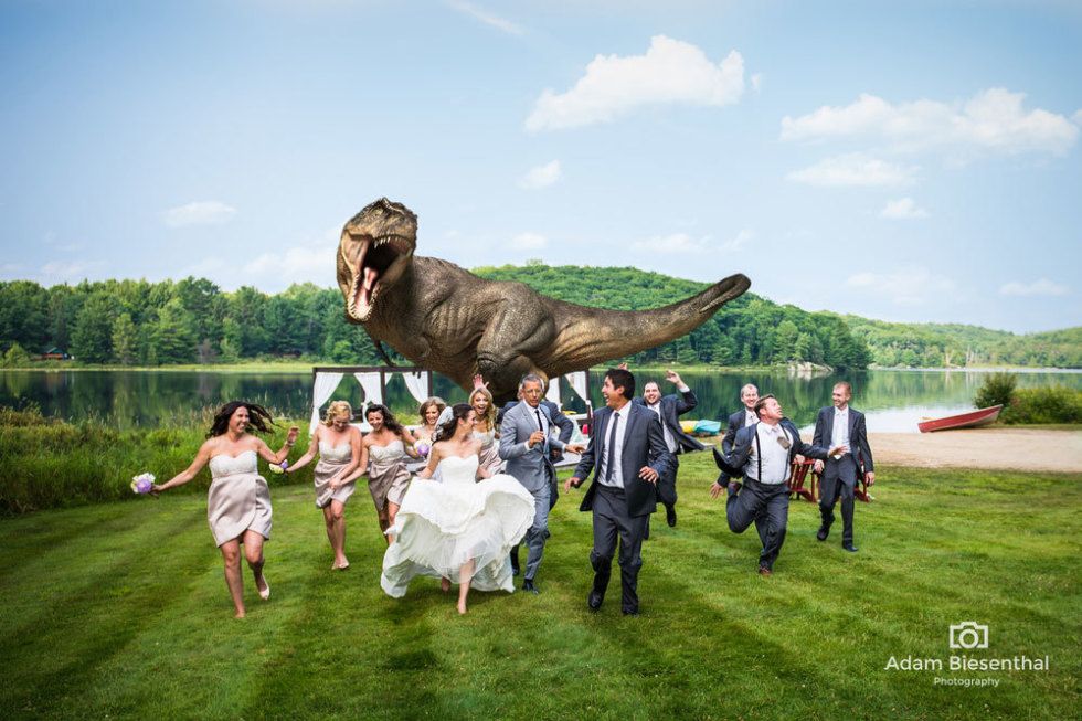 Jurassic Park wedding photo Jeff Goldblum