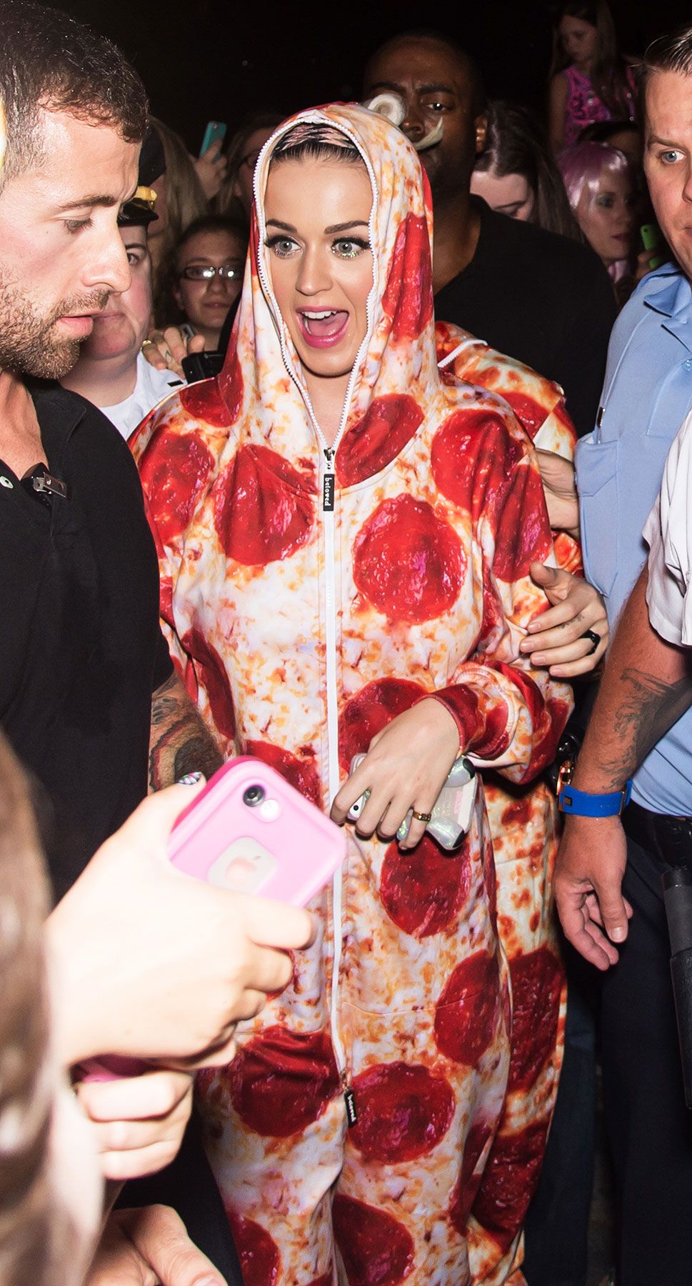 Katy Perry pizza onesie Philadelphia concert celeb style cosmopolitan.co.uk