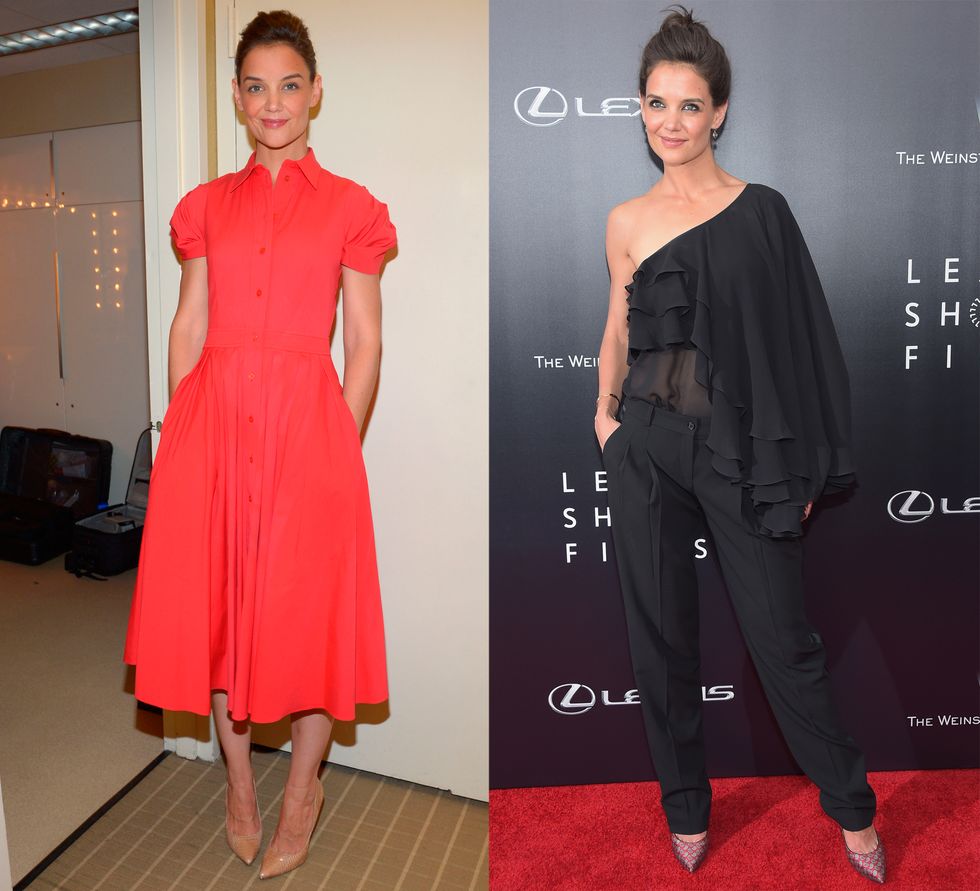 Katie Holmes wearing Michael Kors to promote The Giver - celebrity style photos - fashion - cosmopolitan.co.uk