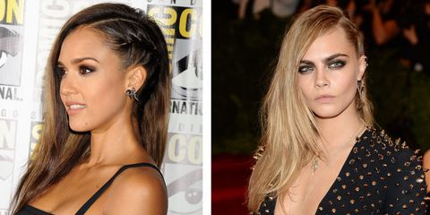 How to do a braided undercut in 6 simple steps - Jessica Alba and Cara Delevingne hair trend - Cosmopolitan.co.uk