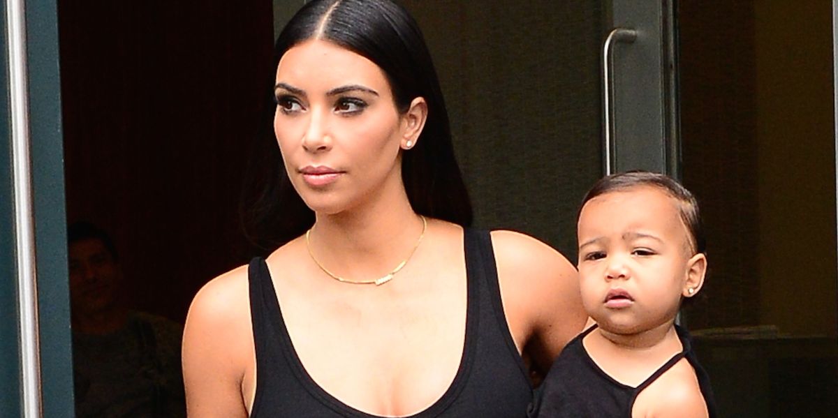 Kim Kardashian and baby North West wear matching dresses