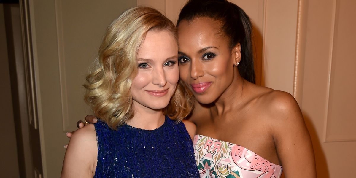 Pregnant Kristen Bell and Kerry Washington look gorgeous in glamourous ...