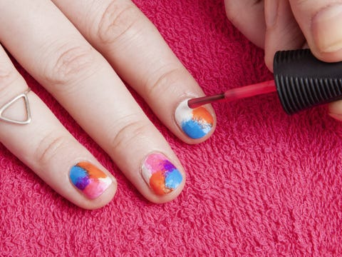 DIY nail art: rainbow tie-dye in five easy steps DIY nail art: rainbow tie-dye in five easy steps