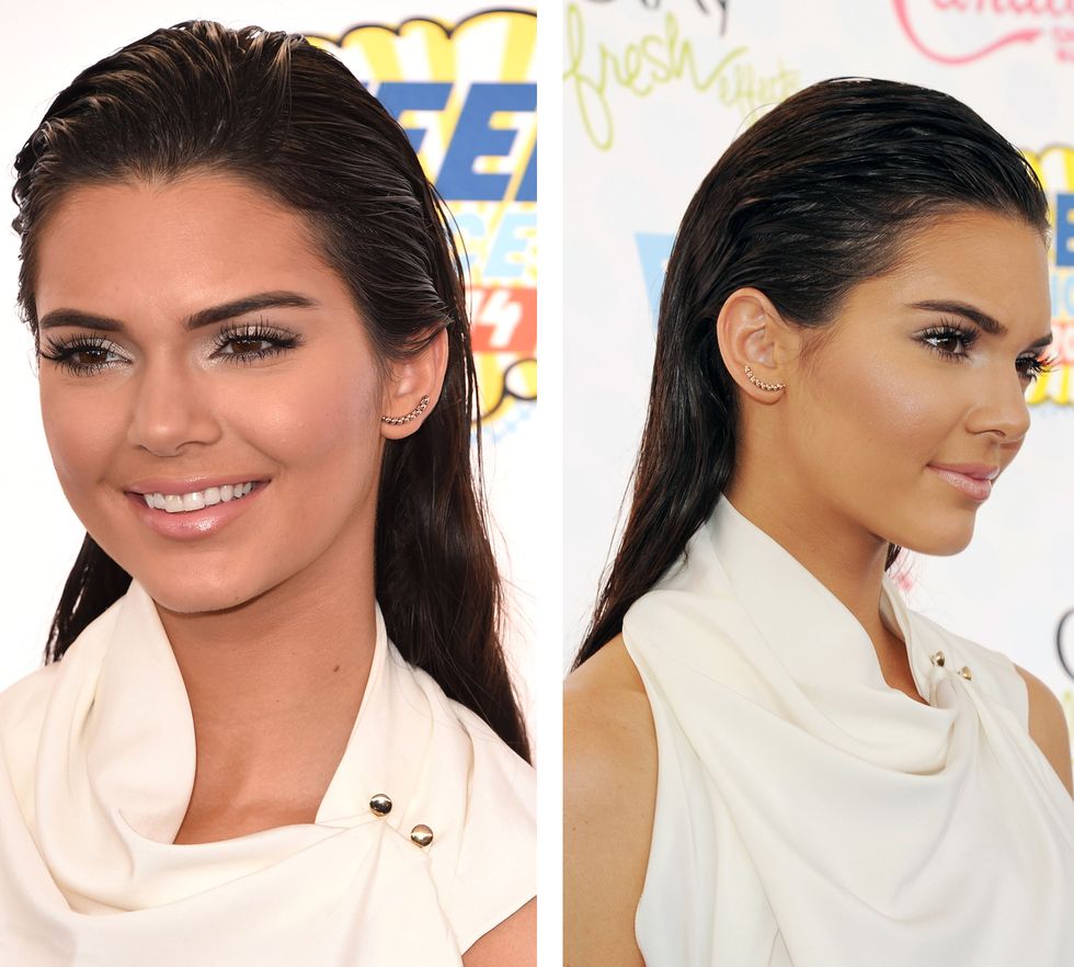 Kendall Jenner wet look hair Teen Choice Awards 2014 - celebrity hair trends - Cosmopolitan.co.uk
