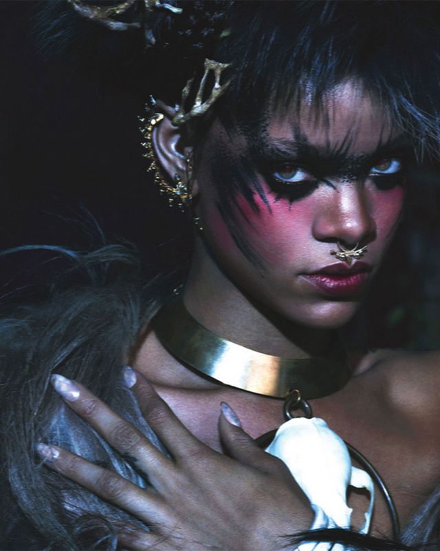 Rihanna's tribal makeup for W Magazine September 2014 - celebrity beauty trends - Cosmopolitan.co.uk