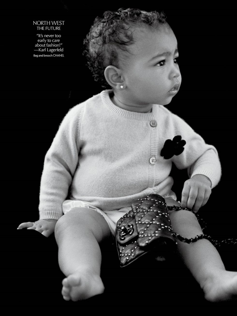 Kim Kardashian's daughter, North West,  in the CR Fashion Book.