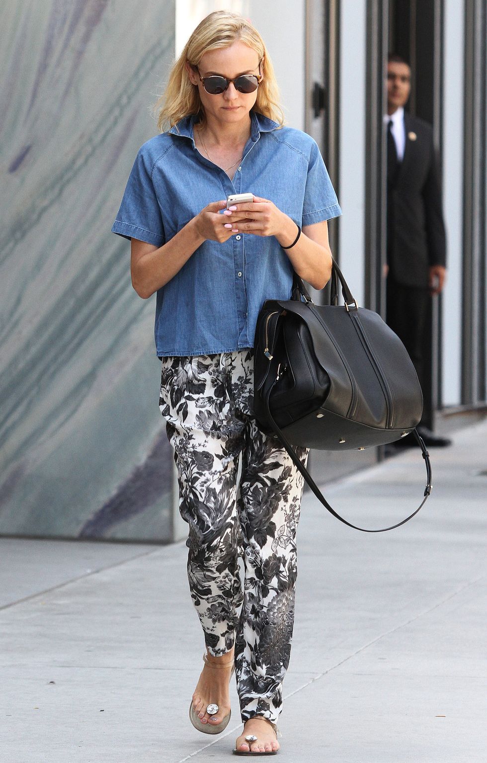 How to style a denim shirt like Diane Kruger - celebrity style photos - fashion - cosmopolitan.co.uk