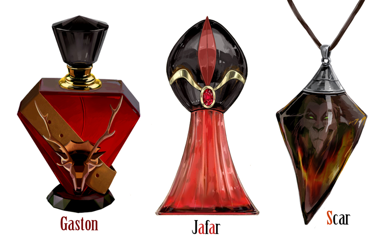 Disney villain perfume bottle designs