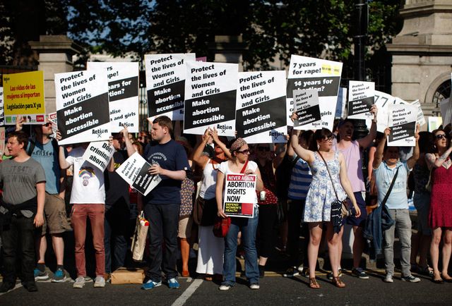 Thousands gather to protest against Ireland's anti-abortion laws