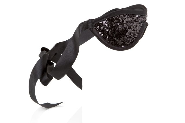 Gigi Noir black silk sequinned eye mask erotic accessories