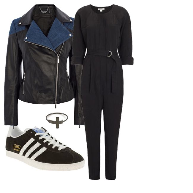jumpsuit leather jacket sports luxe normcore fashion how to wear it