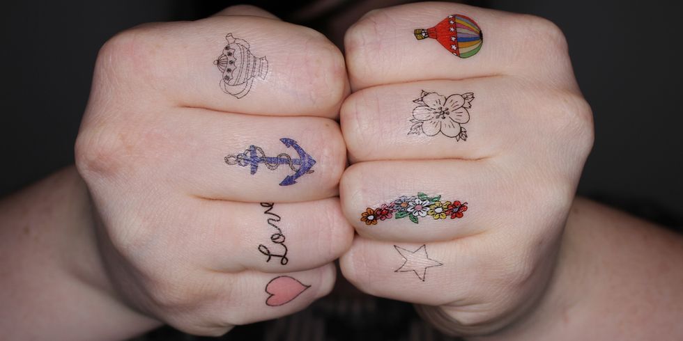 Jewellery tattoos reviewed in the Cosmo Beauty Booth - Rosie Wonders finger tattoos, Divine Ink, Seekers of Sun temporary tattoos - Cosmopolitan.co.uk
