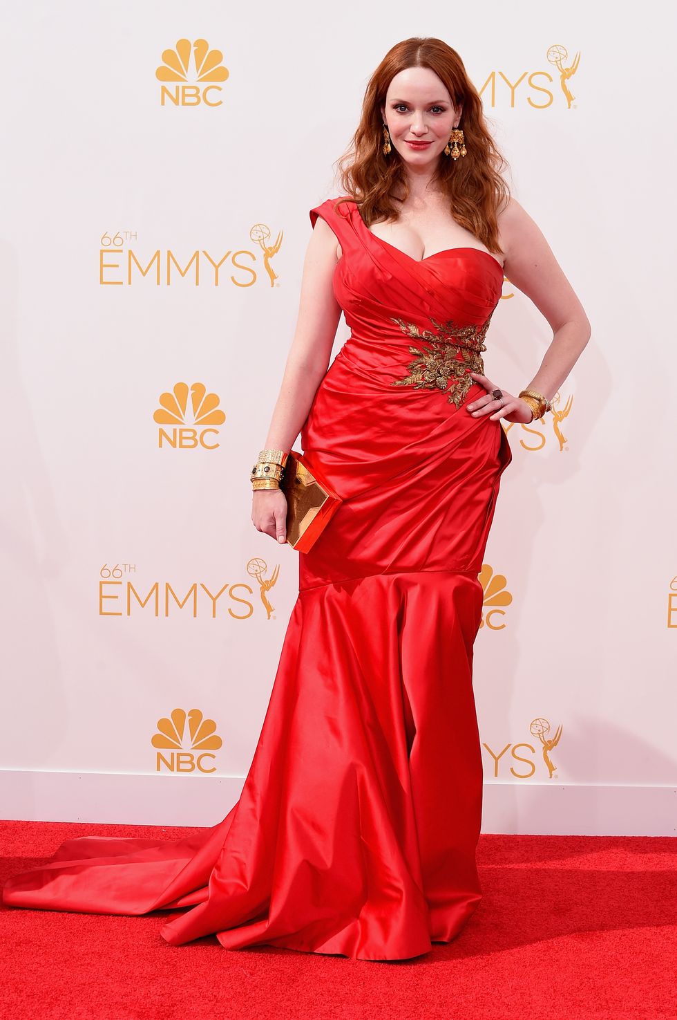 Christina Hendricks looks super sexy at the Emmy Awards 2014