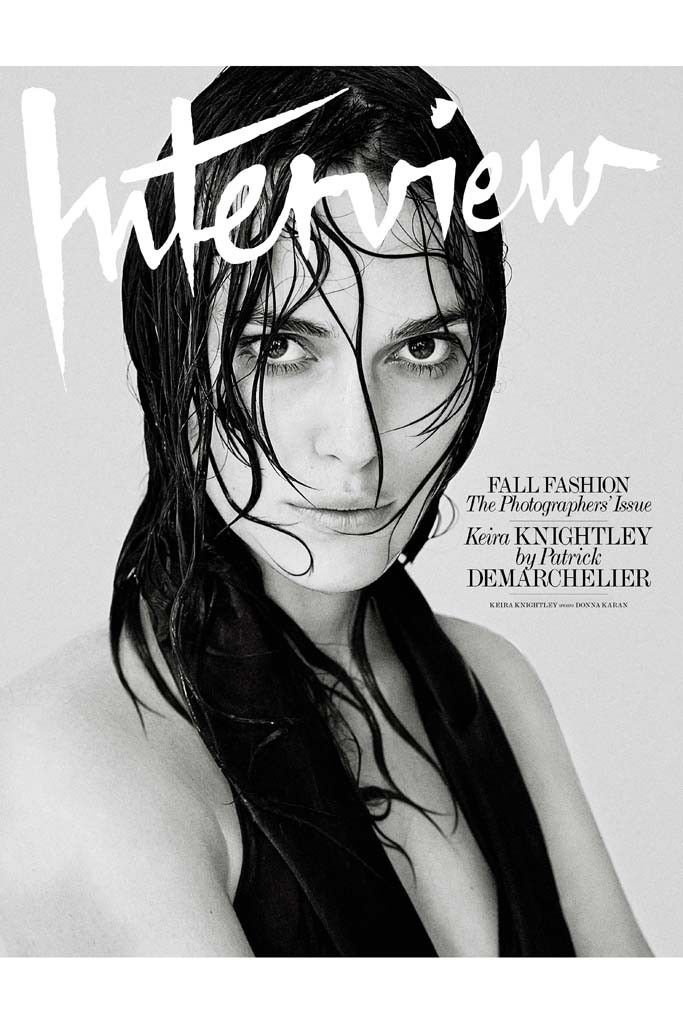 Kiera Knightley with wet hair for Interview magazine