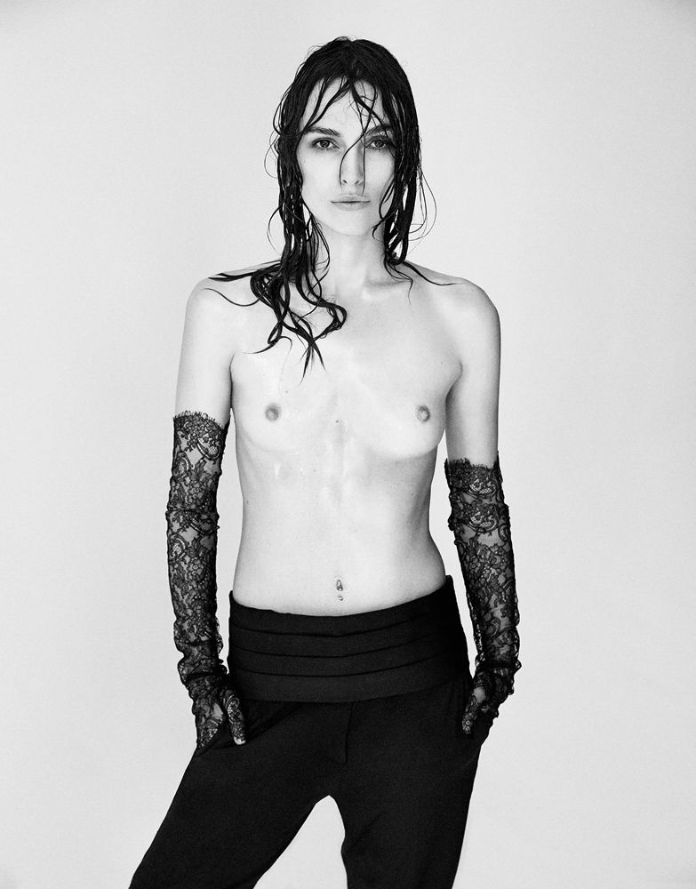 Kiera Knightley with wet hair for Interview magazine