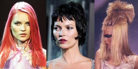 Kate Moss's hairstyles throughout the ages