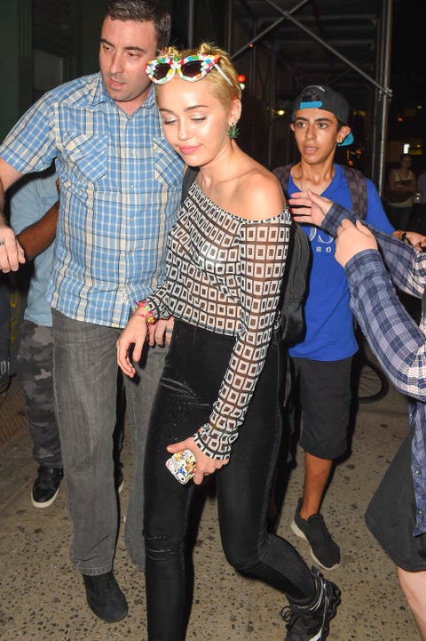 Miley Cyrus Partied Topless Wearing Ice Cream Nipple Pasties Last Night