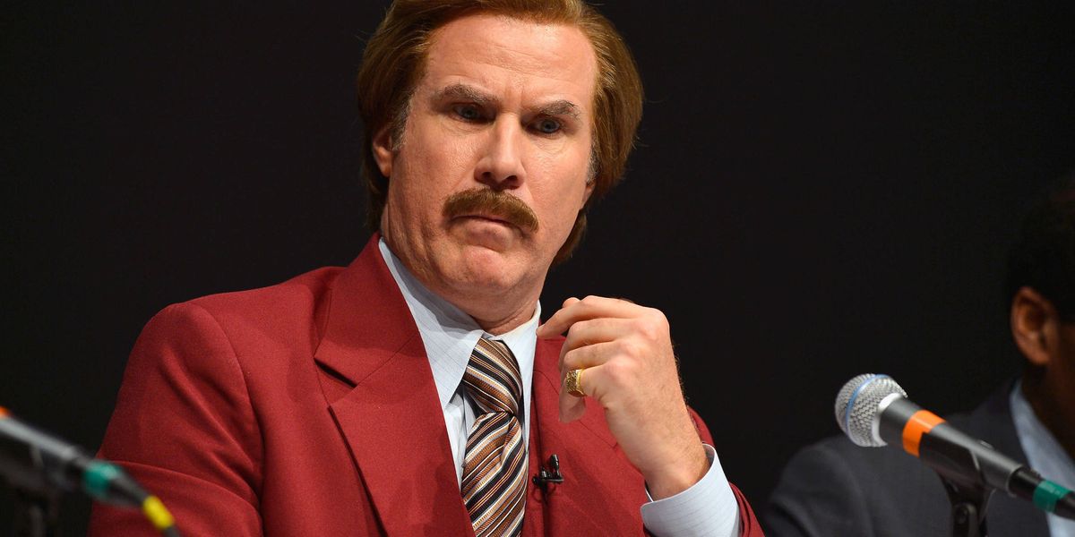 Here's Will Ferrell, as Ron Burgundy, standing up to cancer