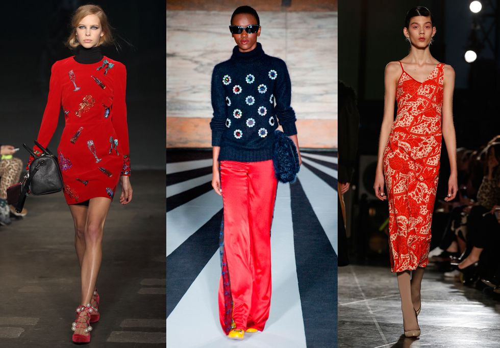 How to wear red as seen on the catwalks