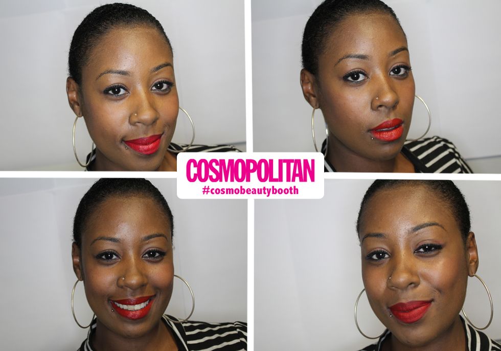 True red lipsticks tested on different skin tones - Cosmo Beauty Lab picture review - Cosmopolitan.co.uk