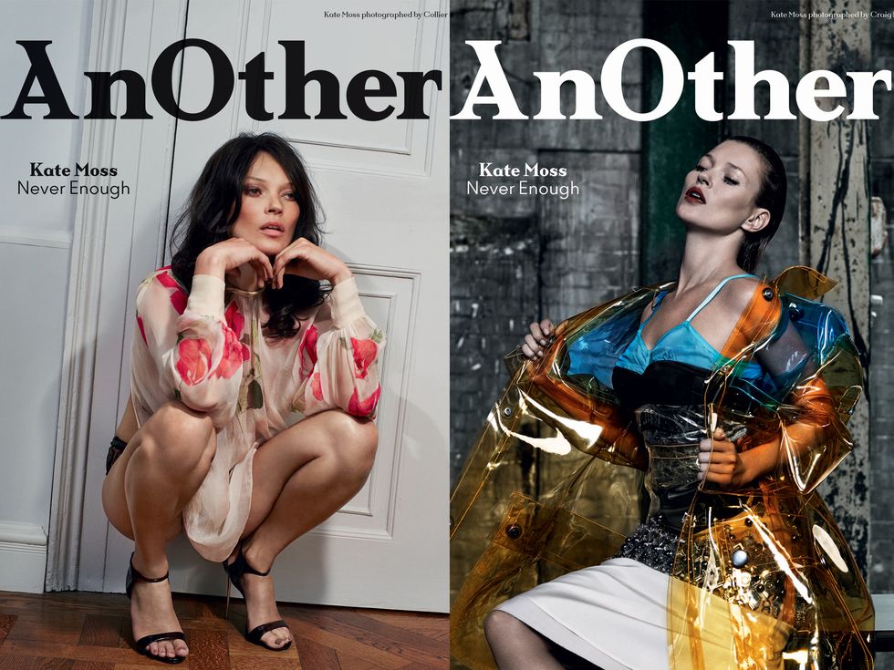 Kate Moss with dark hair for AnOther magazine AW14 covers - Kate Moss hairstyles - Cosmopolitan.co.uk