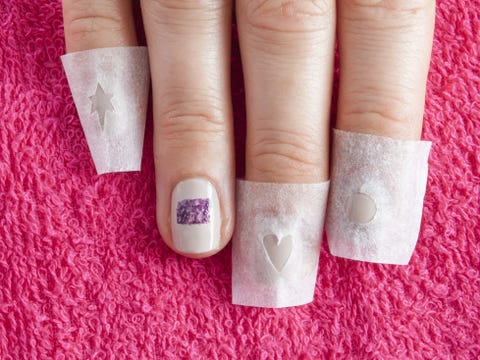 DIY nail art: How to do shapes using scotch tape and cling film DIY nail art: How to do shapes using scotch tape and cling film
