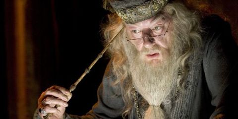 Michael Gambon as Dumbledore in the Harry Potter film series.