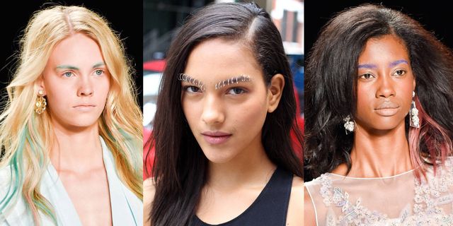 Bold eyebrow trend at Badgley Mischka and Rodarte Spring/Summer 2015 New York Fashion Week - new beauty trends - Cosmopolitan.co.uk