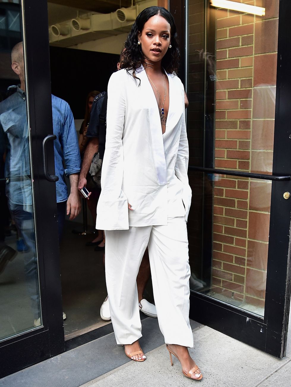 Rihanna at Edun SS15 at New York Fashion Week