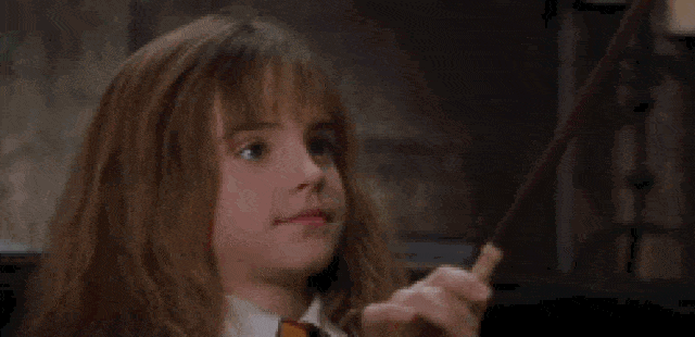 smug hermione gif harry potter clever