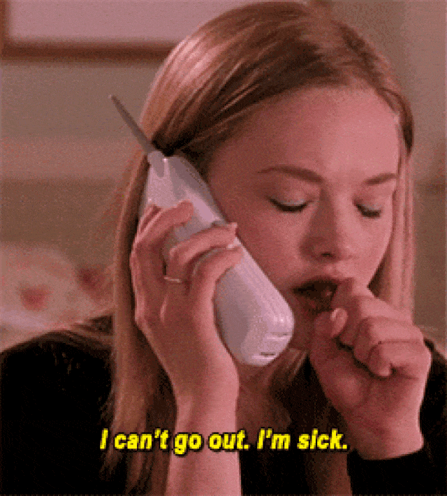 mean girls gif poorly sick