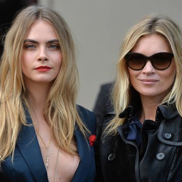 Kate Moss and Cara Delevigne at Burberry LFW - the 10 second hair switch to make your hair in fashion now - cosmopolitan.co.uk