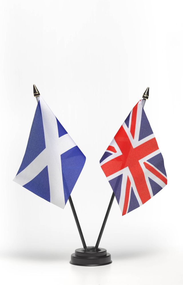Scottish and union flags
