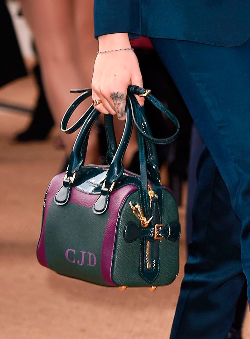 London Fashion Week: Cara Delevingne's CJD Burberry bag