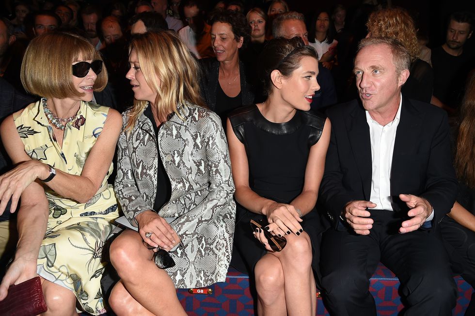 Anna Wintour, Kate Moss and Charlotte Casiraghi on the FROW at Milan Fashion Week