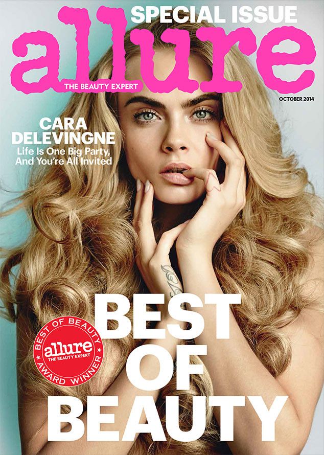 Cara Delevingne poses naked for Mario Testino in a shoot for Allure magazine