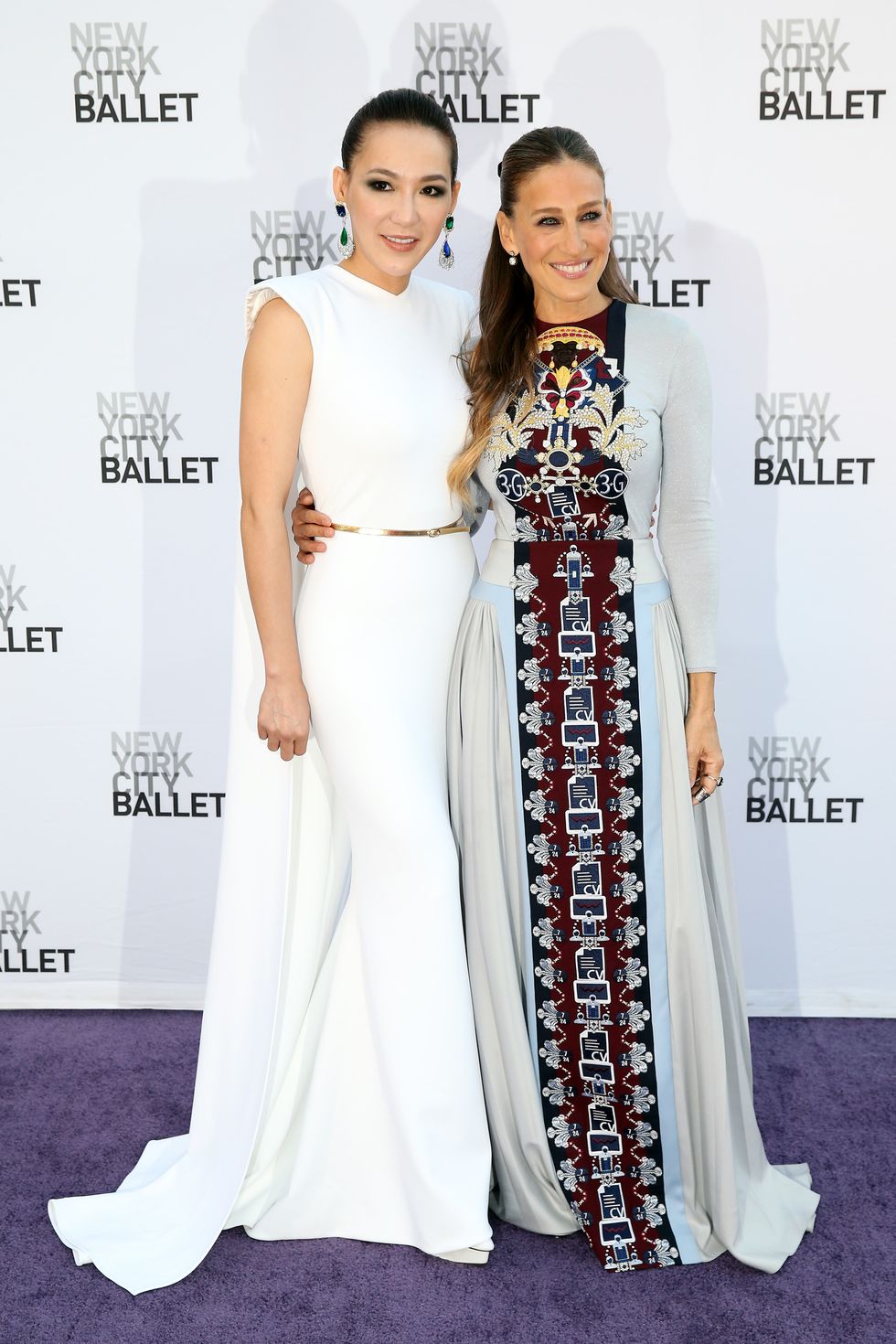 Cindy Chao poses with Sarah Jessica Parker at the New York City Ballet Fall Gala
