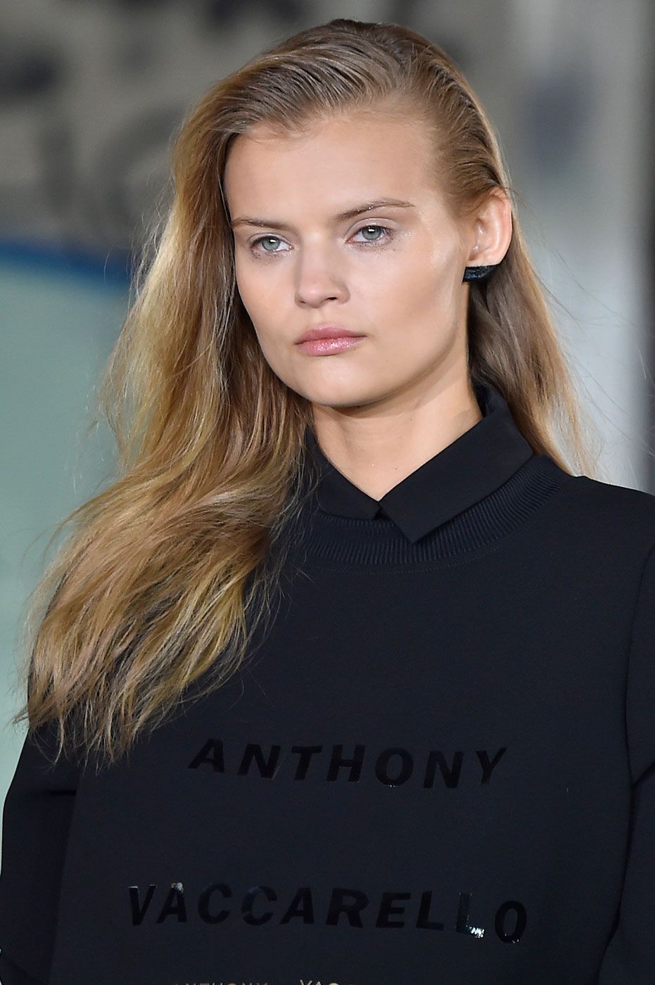 Ear makeup at Anthony Vaccarello SS15 - new beauty trend for jewellery makeup - Cosmopolitan.co.uk