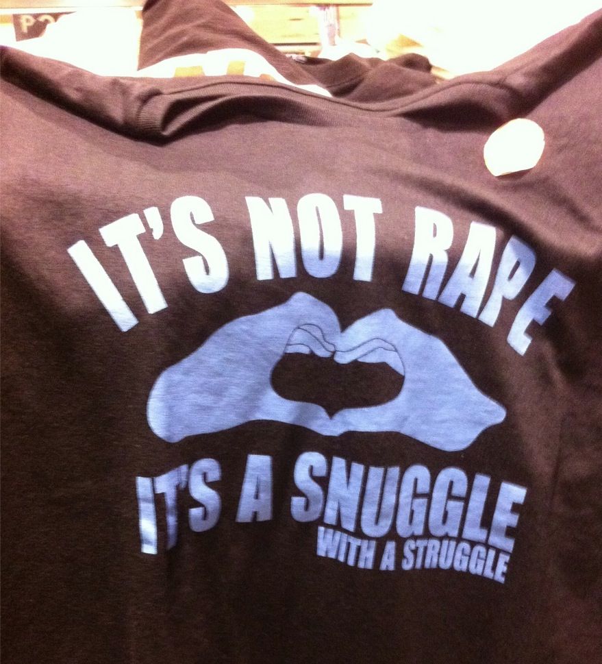 Awful t-shirt trivialising rape causes outrage online