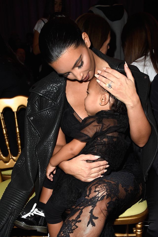 Kim Kardashian and North West at Givenchy