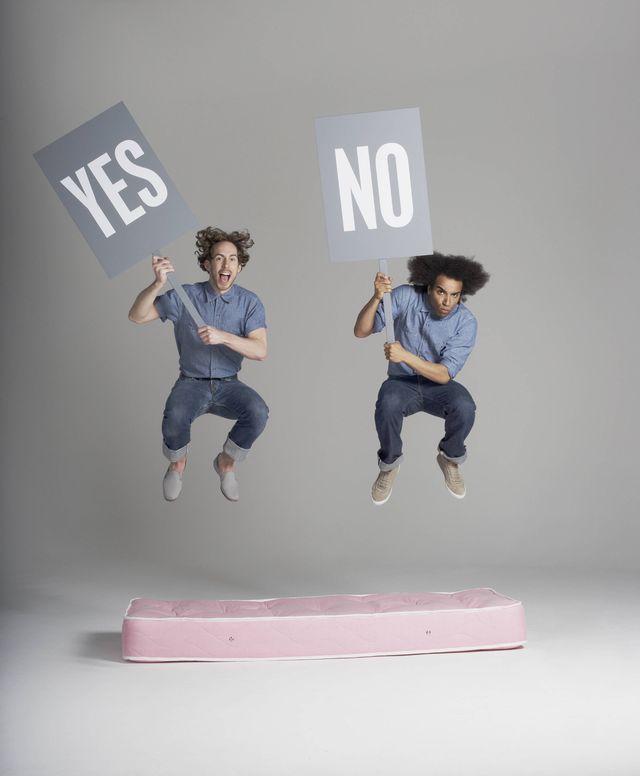 men jumping on mattress yes no good2go app consent sex rape sexual assault