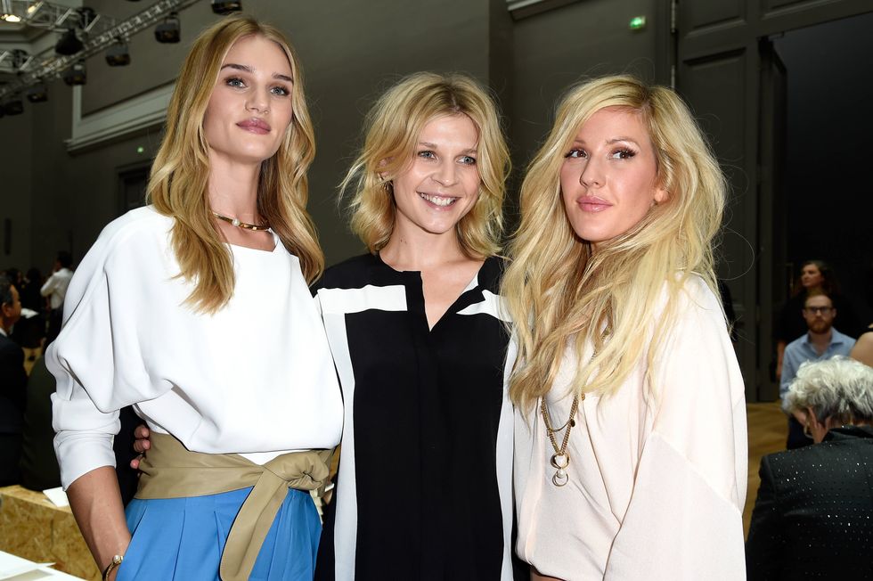 Rosie Huntington-Whiteley, Clemence Poesy, Ellie Goulding at Paris Fashion Week Spring/Summer 2015