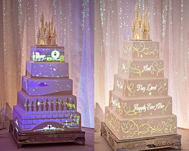 Disney light up wedding cakes