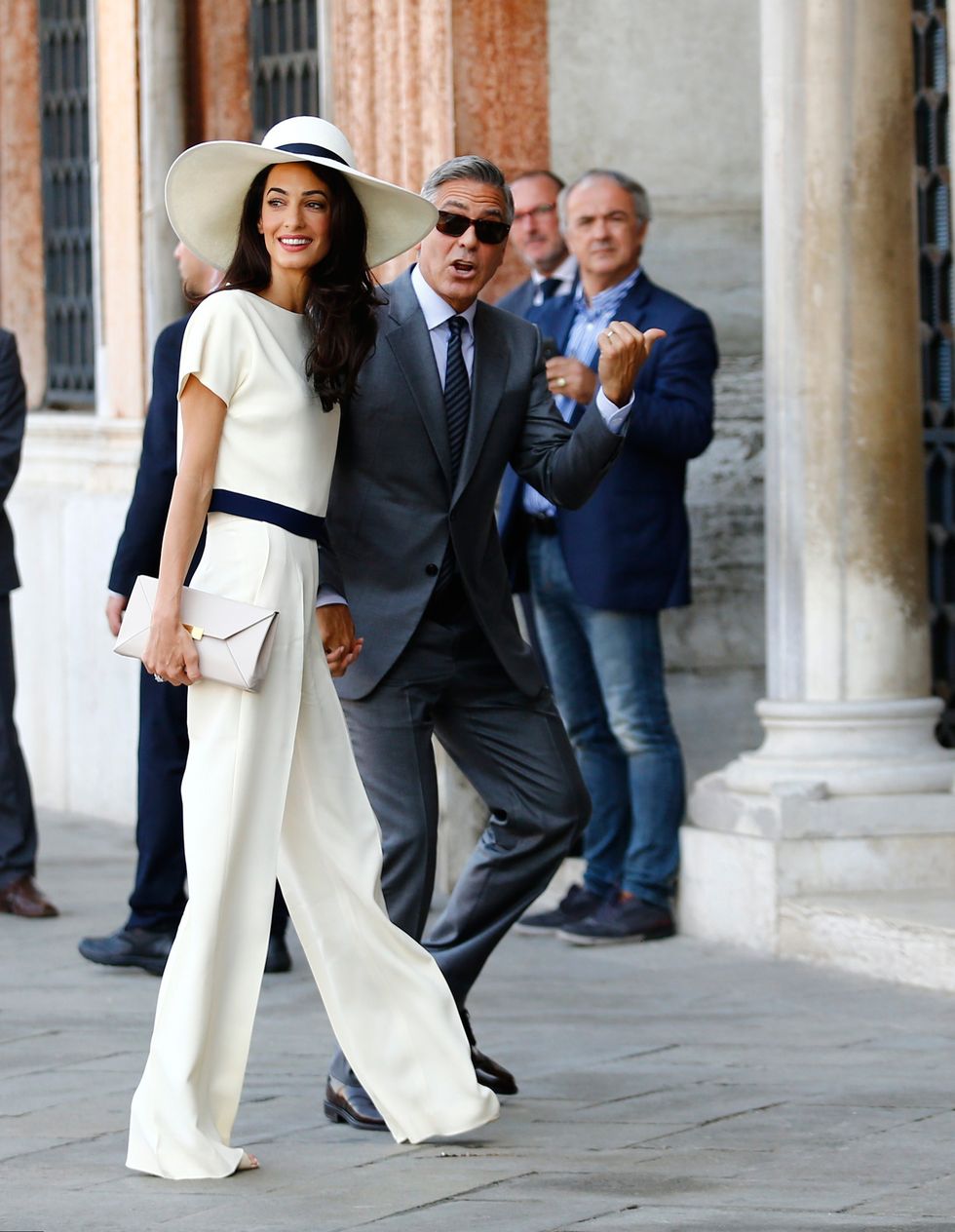 Amal Alamuddin and George Clooney in Venice for their wedding