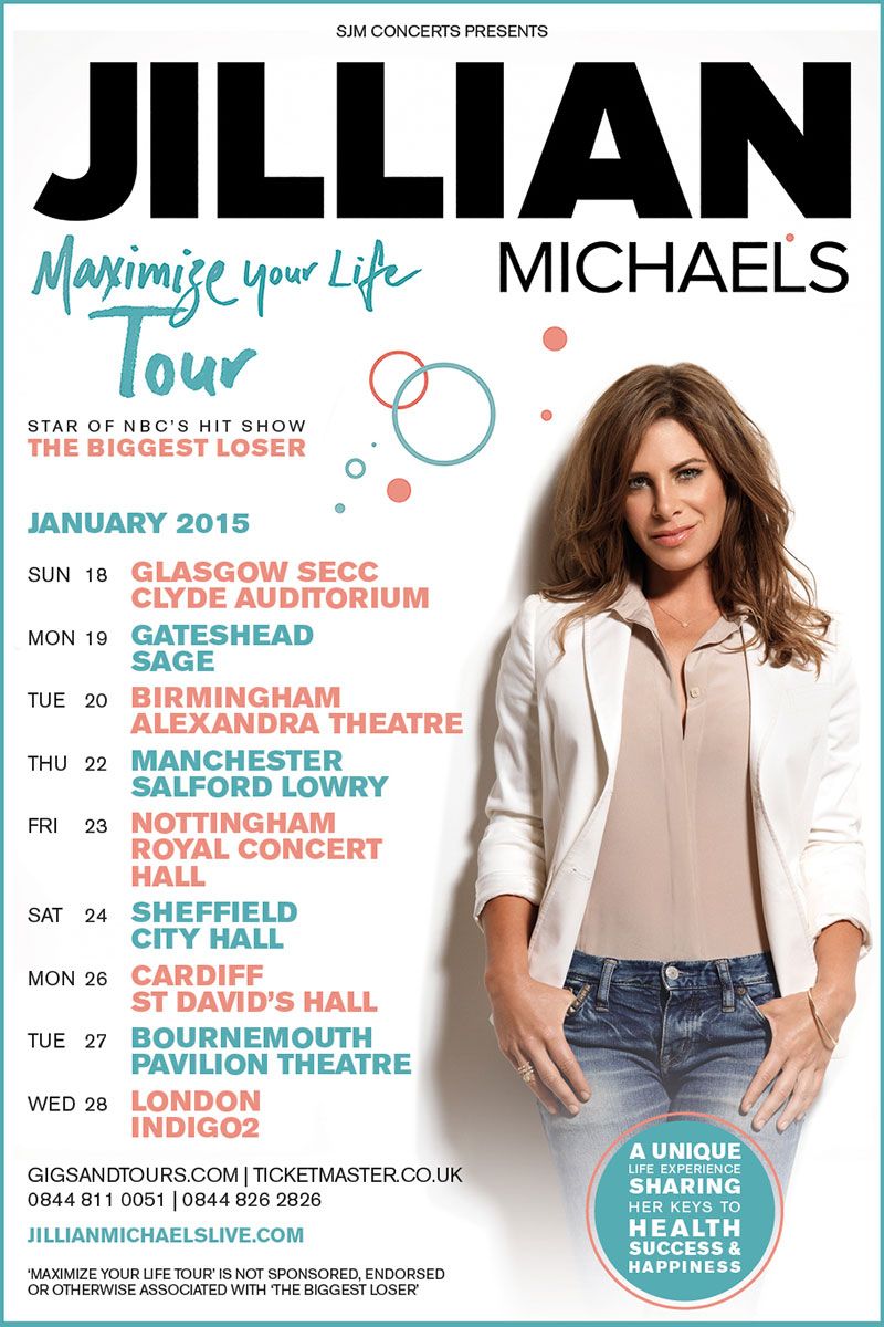 Jillian Michaels UK tour poster