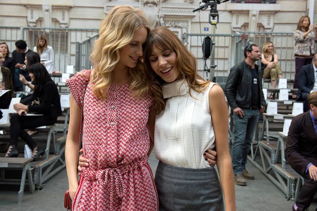Cool girl hair Alexa Chung and Poppy Delevigne