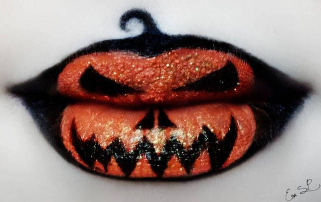 black lips halloween makeup