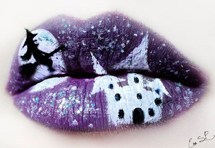 Halloween lips by makeup artist Eva Senín Pernas