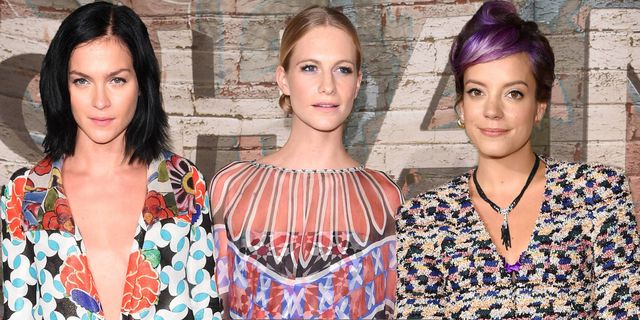 Leigh Lezark, Poppy Delevingne and Lily Allen attend a Chanel dinner
